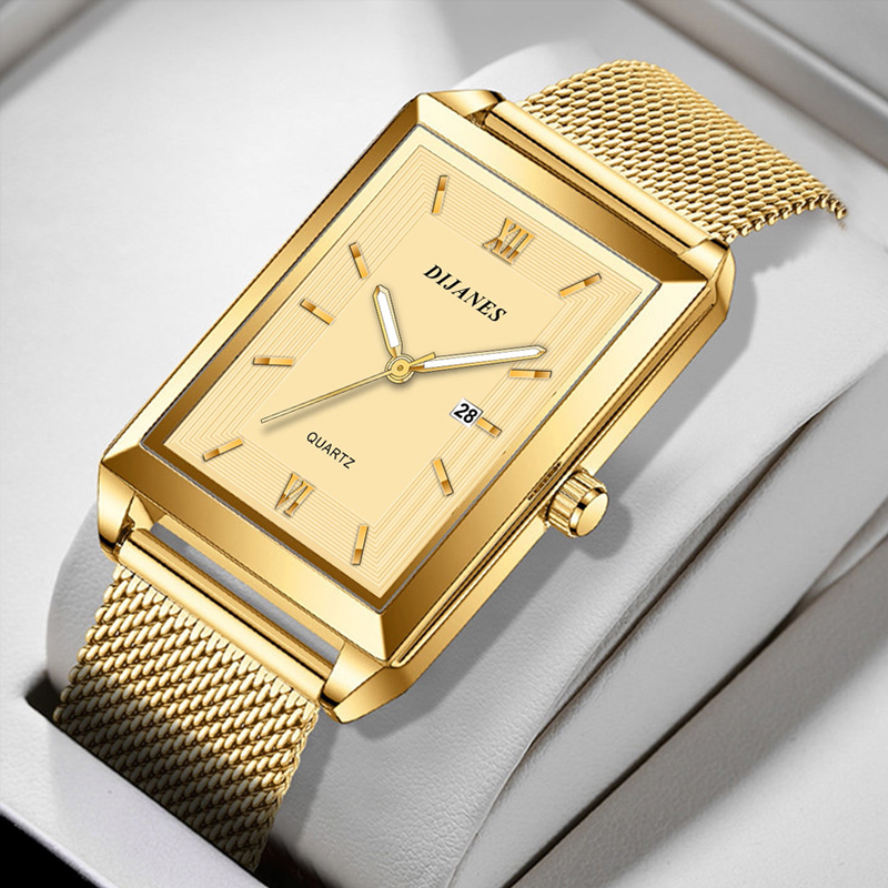 Stainless Mesh Band - Reloj de cuero deportivo y de