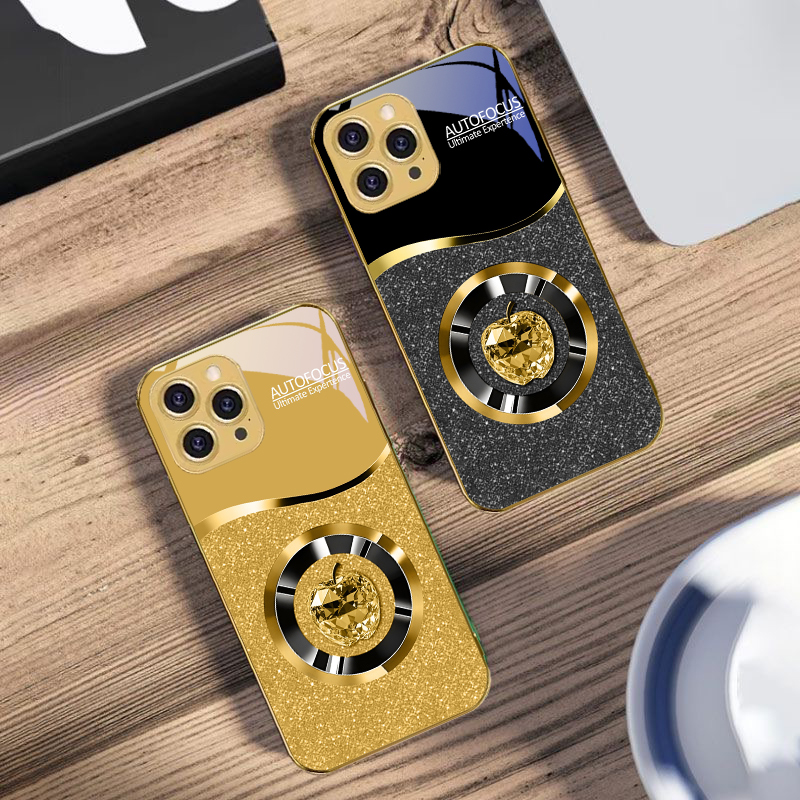 Screen Protector Film - Funda de Cristal Morado para iPhone