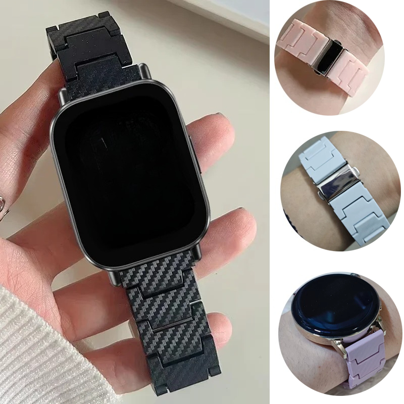 Smartwatch Watch Accessories For Women - Correa de fibra de carbono de