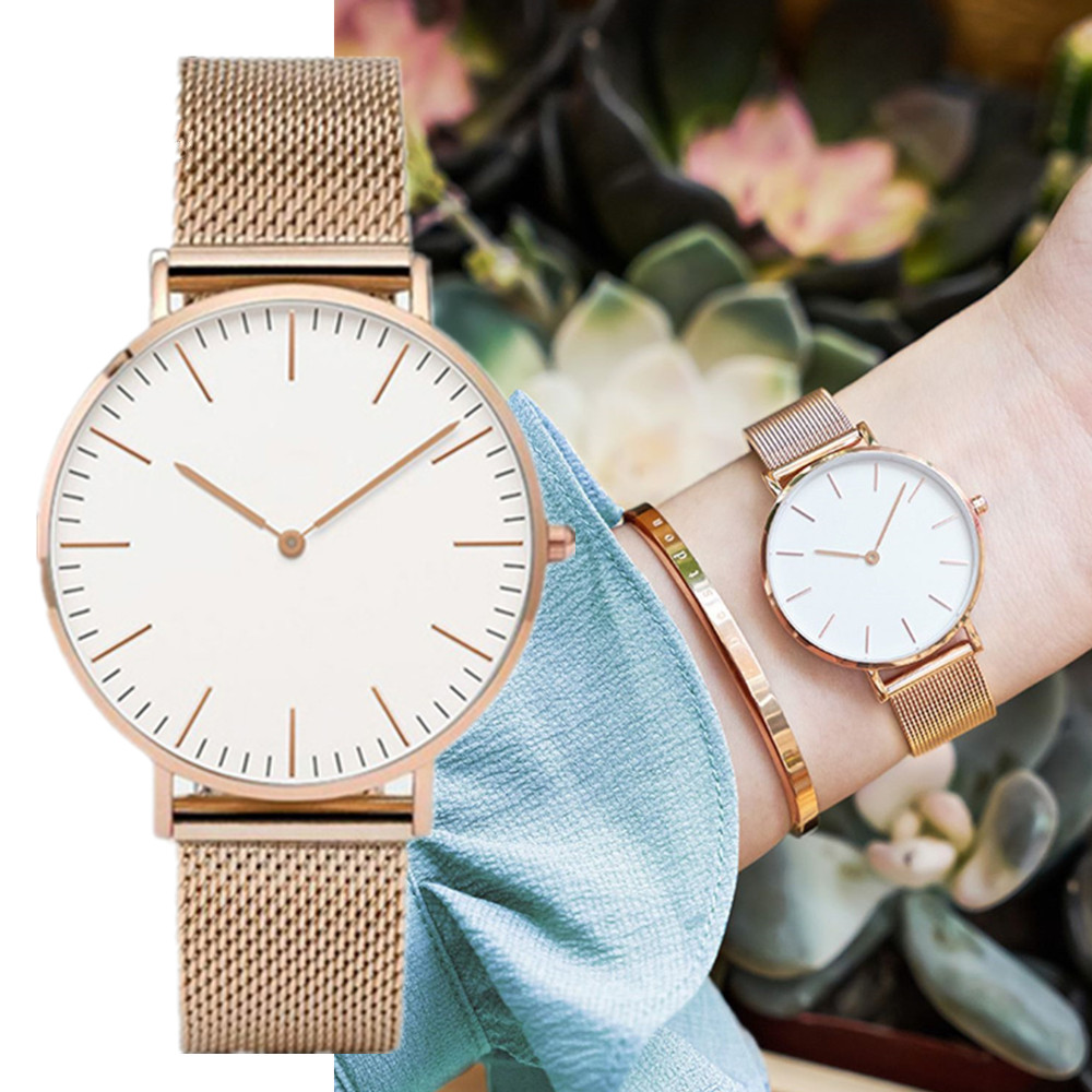 Stainless Mesh Band - Relojes de lujo de marca superior,
