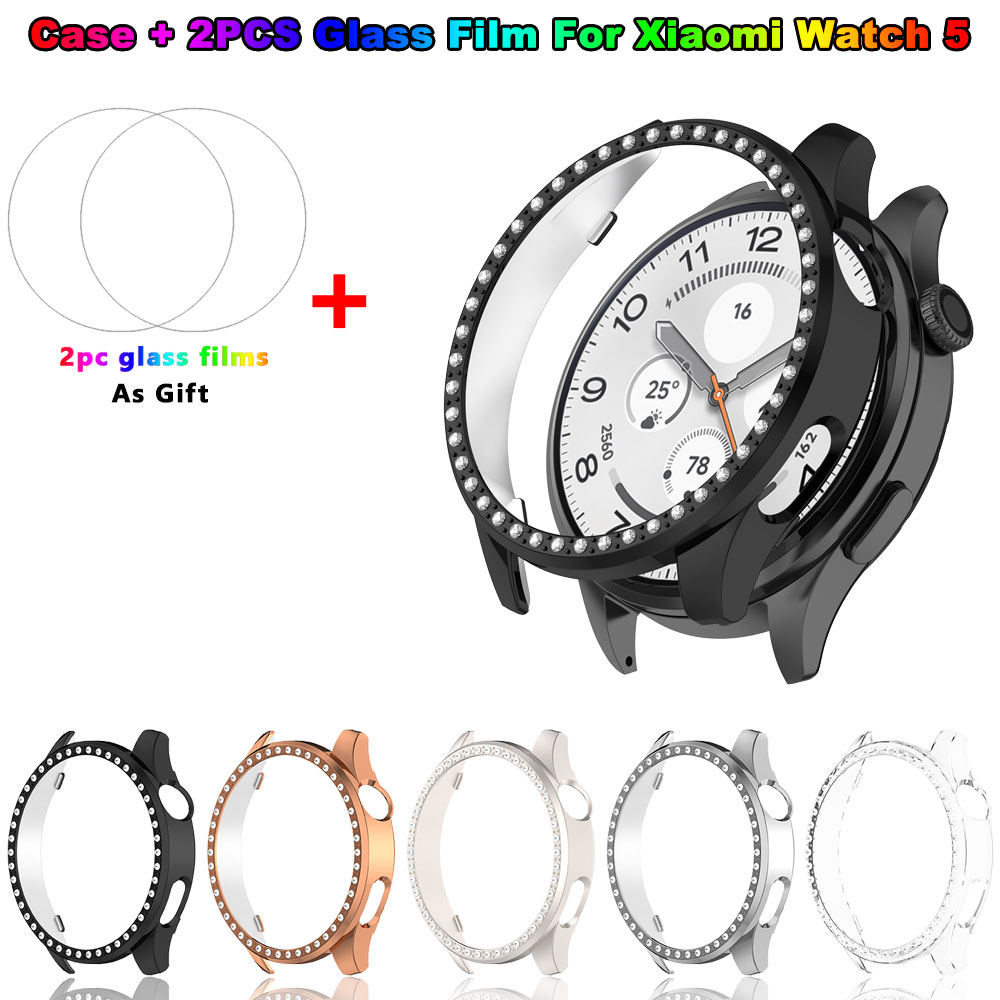 Android Smartwatch Accessories - Funda brillante para PC + película
