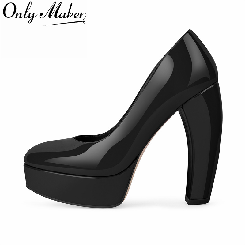 Leather Classic Strap - Zapatos de Tacón Alto con Plataforma