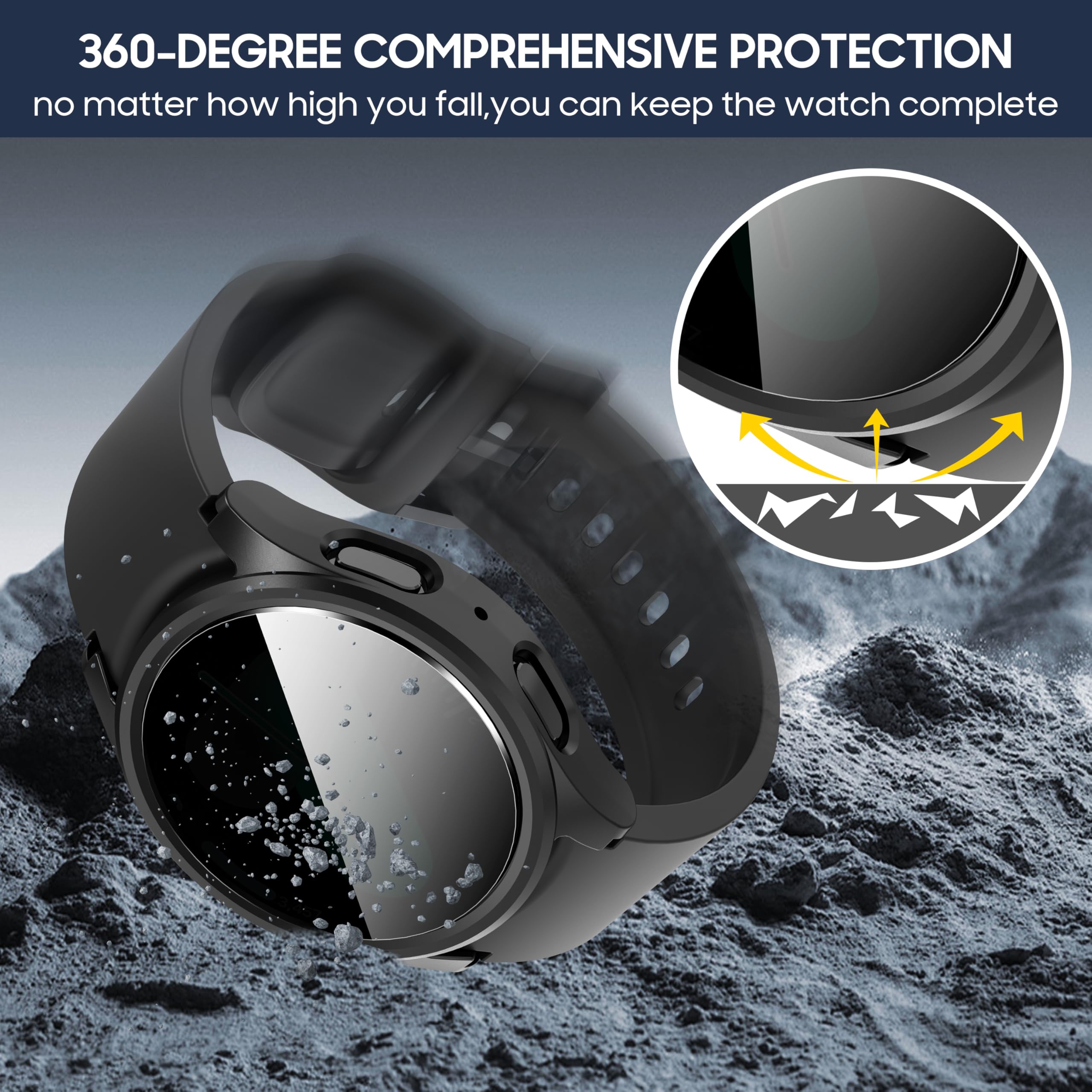 Vidrio templado + funda de pri - Samsung Smartwatch Accessories reseña y precio