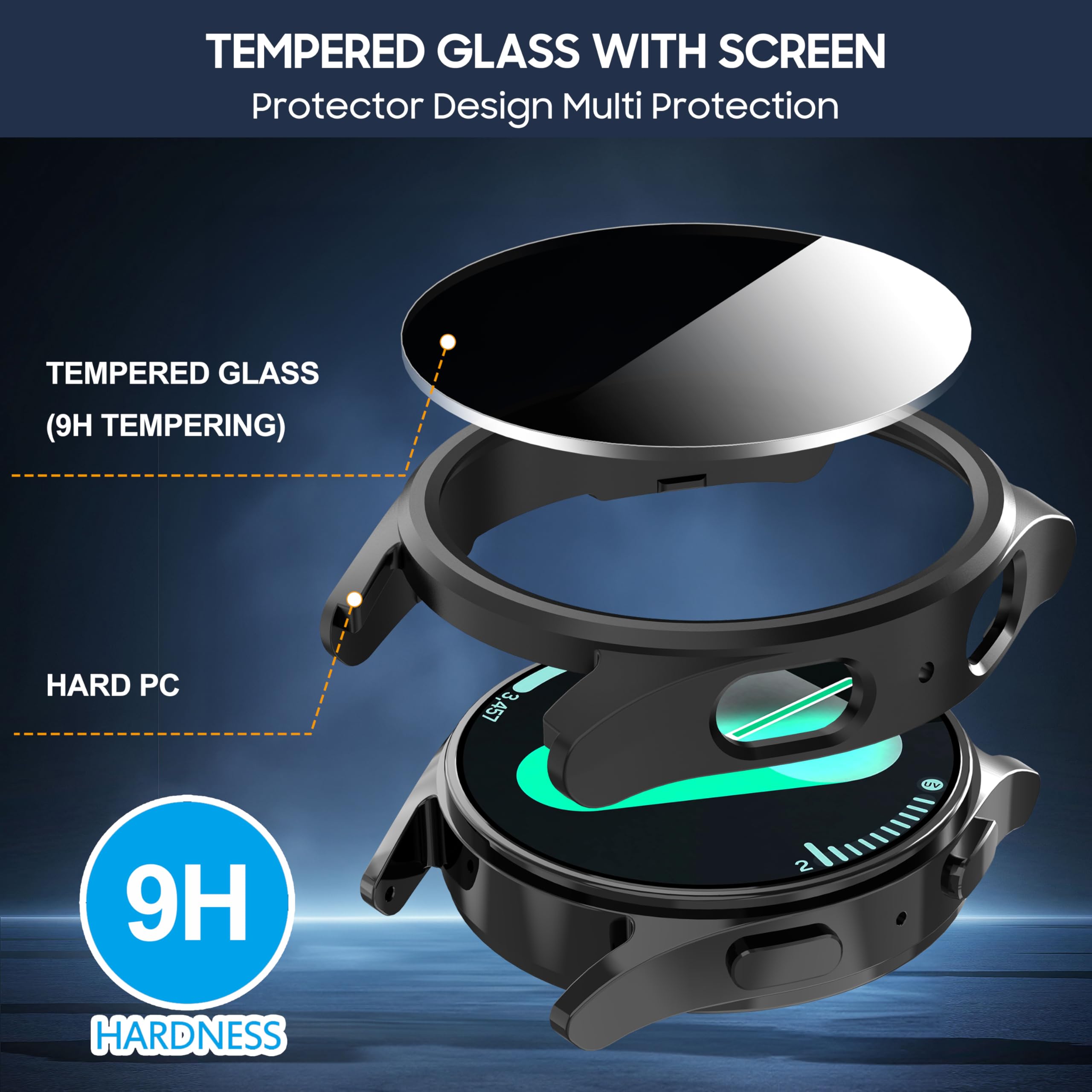 Vidrio templado + funda de pri - Samsung Smartwatch Accessories reseña y precio