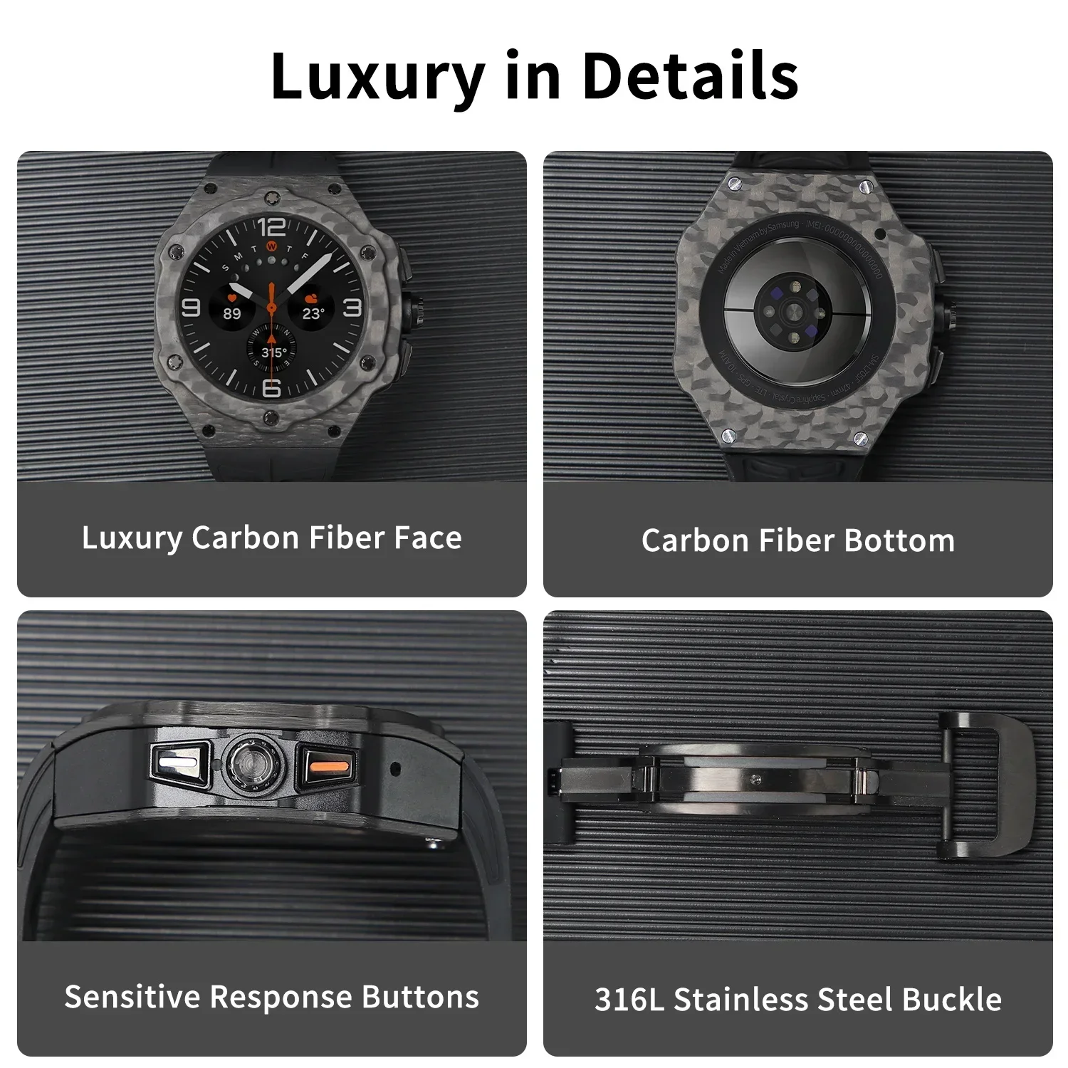 Kit de modificación de lujo pa - Samsung Smartwatch Accessories reseña y precio