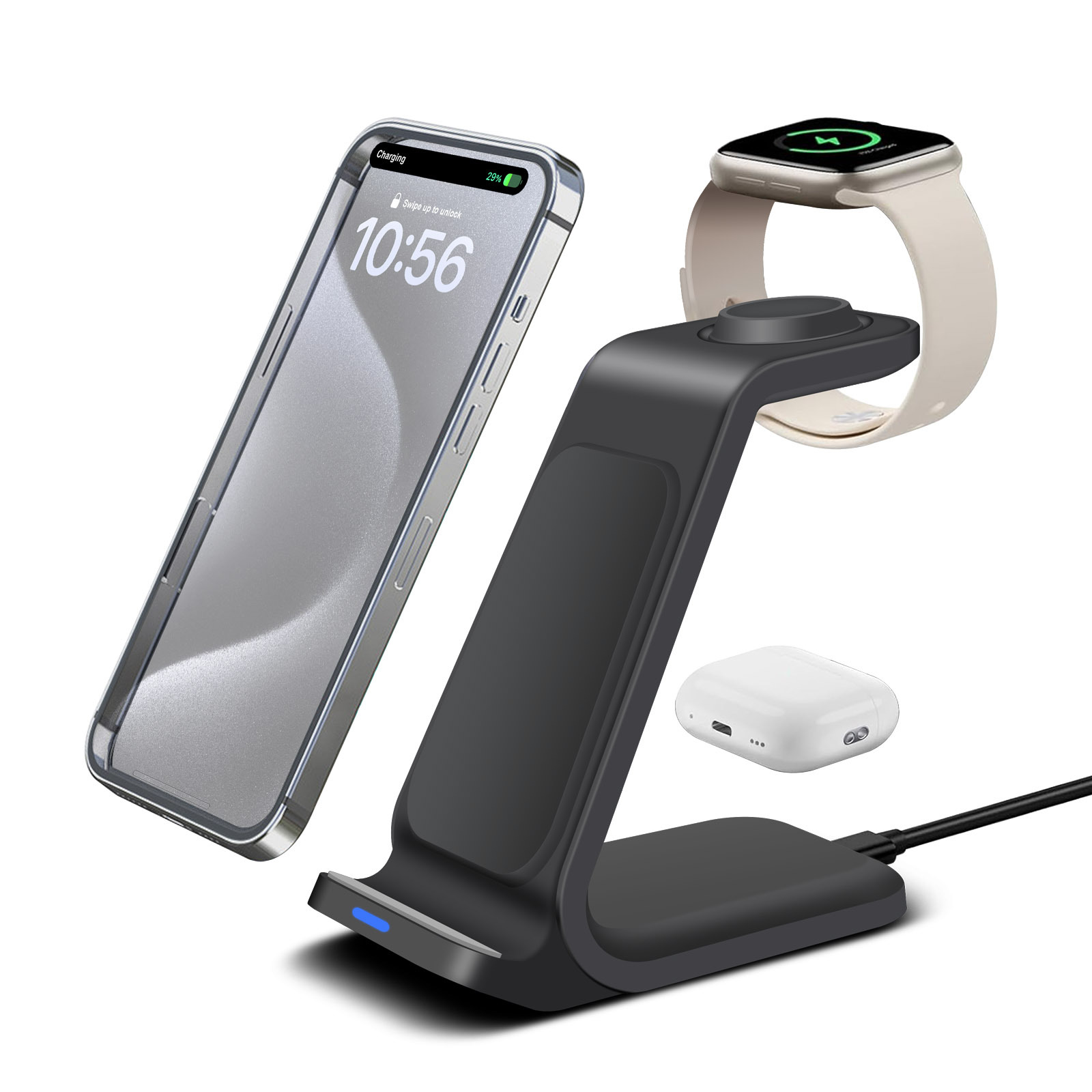 Estación de carga 3 en 1 para  - Smartwatch X reseña y precio