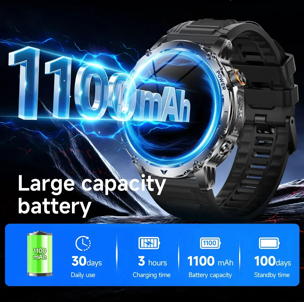 Reloj Inteligente Militar para - Smartwatch M Active reseña y precio