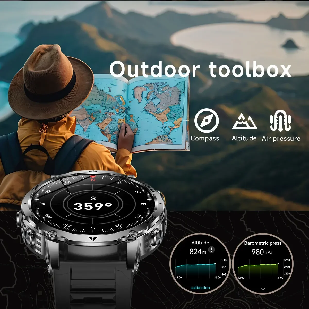 Reloj Inteligente Militar para - Smartwatch M Active reseña y precio