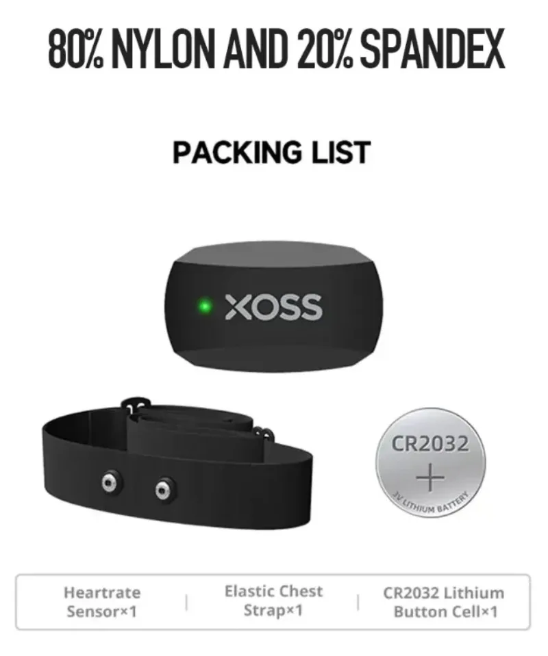Sensor de Ritmo Cardíaco XOSS  - Rugged Sport Strap reseña y precio