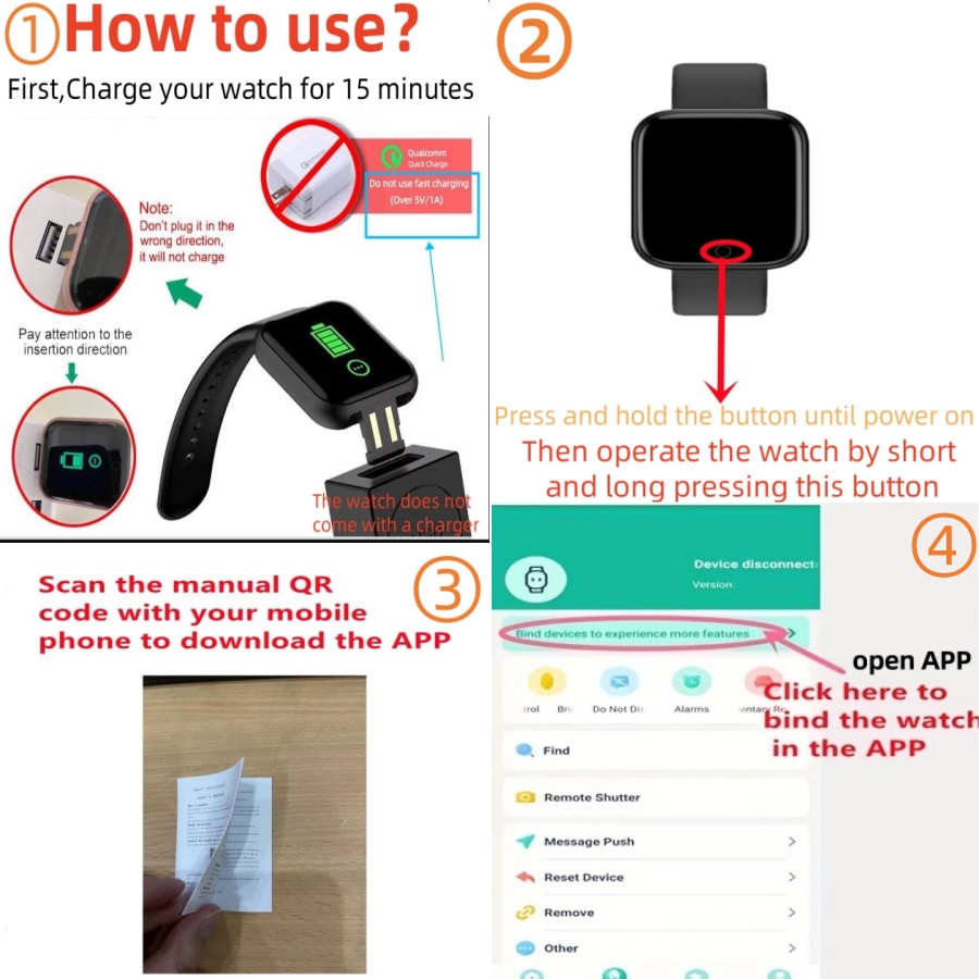 Reloj inteligente deportivo pu - Android Smartwatch Accessories reseña y precio