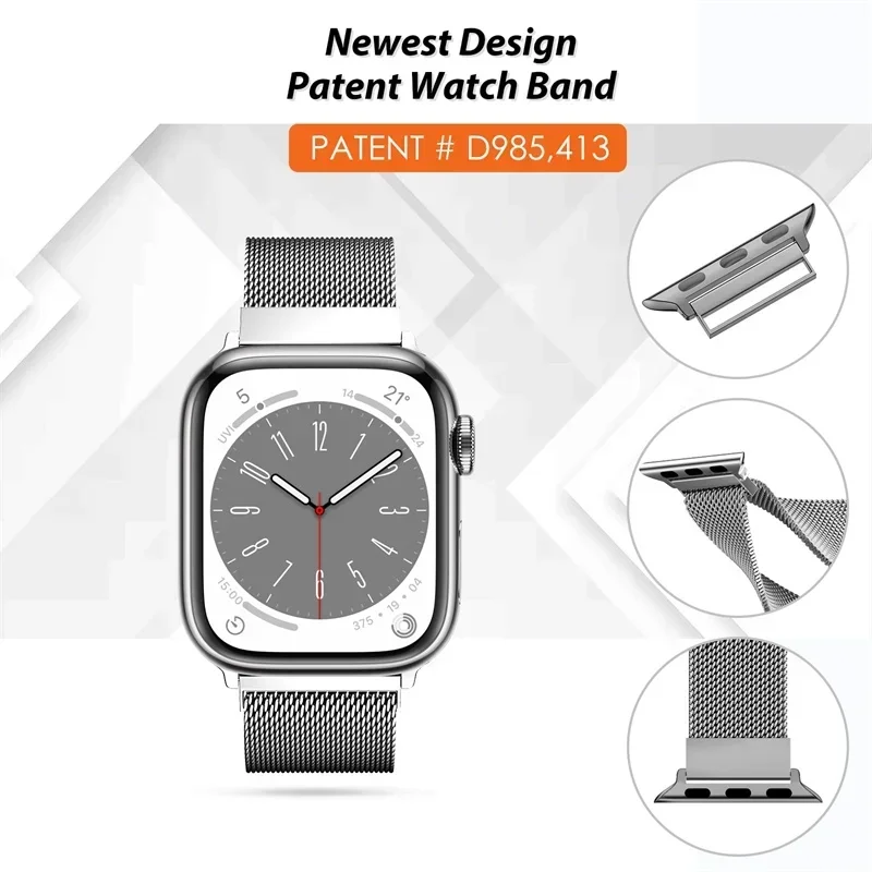 Bucle milanés para correa de r - Smartwatch Watch Accessories For Women reseña y precio