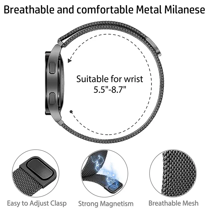 Bucle milanés para correa de r - Smartwatch Watch Accessories For Women reseña y precio