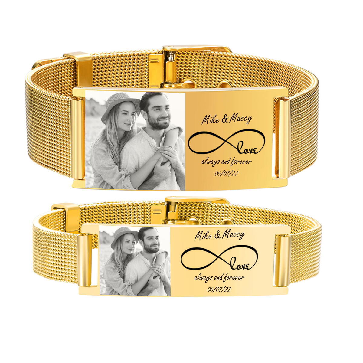 Pulsera de identificación pers - Stainless Mesh Band reseña y precio