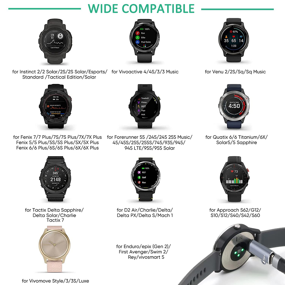 Adaptador portátil de carga ti - Garmin Smartwatch Accessories reseña y precio