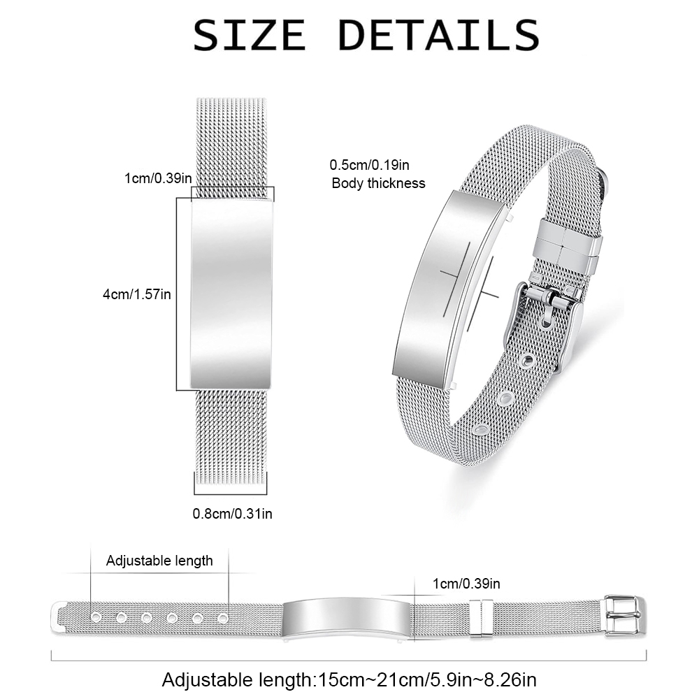Joyería de cremación, pulsera  - Stainless Mesh Band reseña y precio
