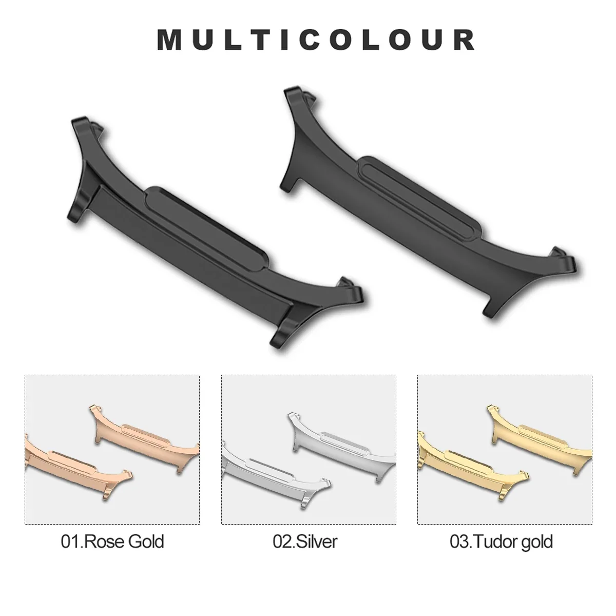 2 uds adaptador de Metal conec - Watch Band Connector reseña y precio