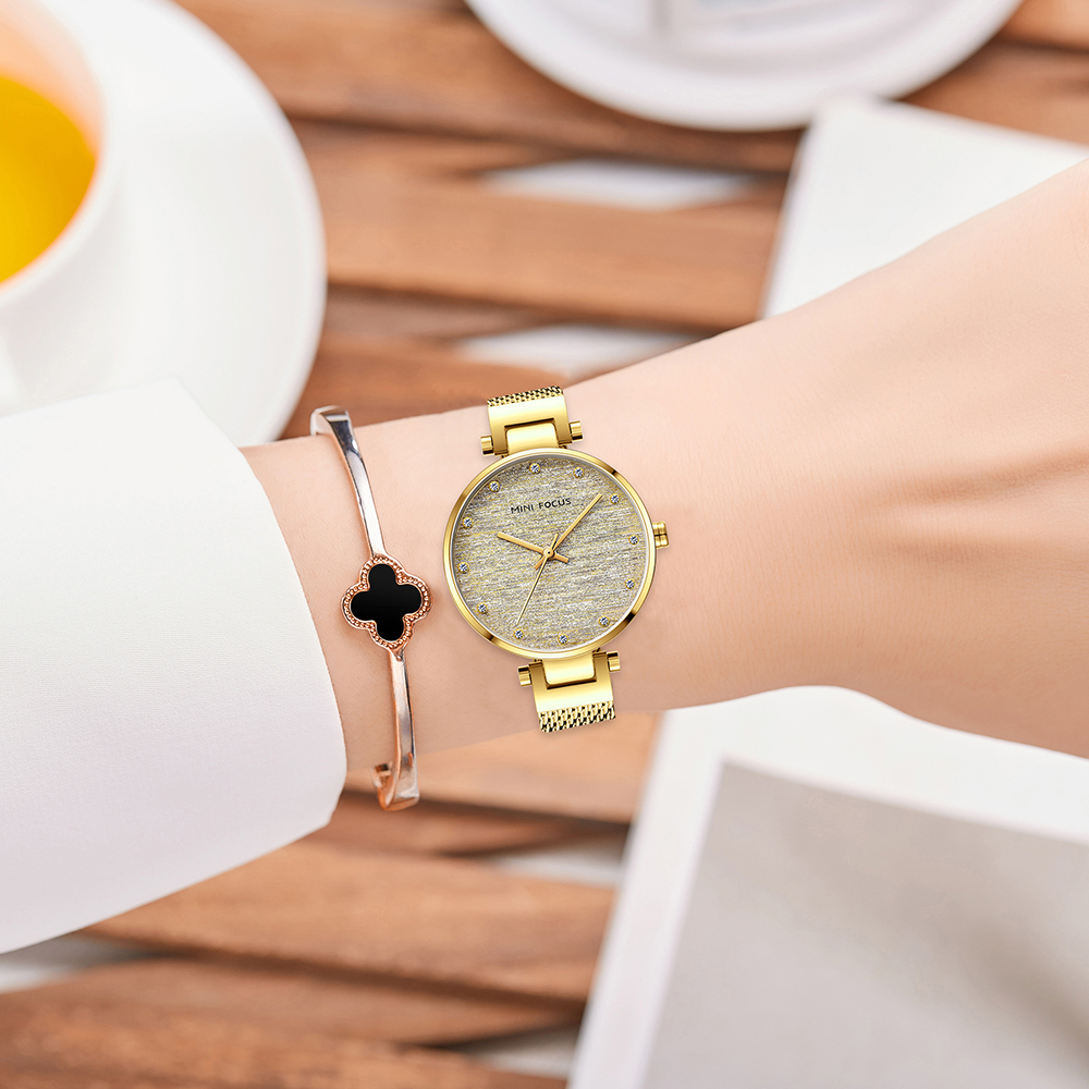 MINI FOCUS MF0328L Reloj de pu - Stainless Mesh Band reseña y precio