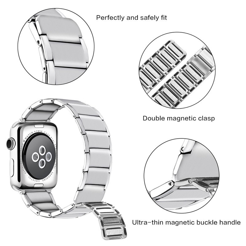 Correa de acero inoxidable par - Smartwatch Accessories Shop reseña y precio