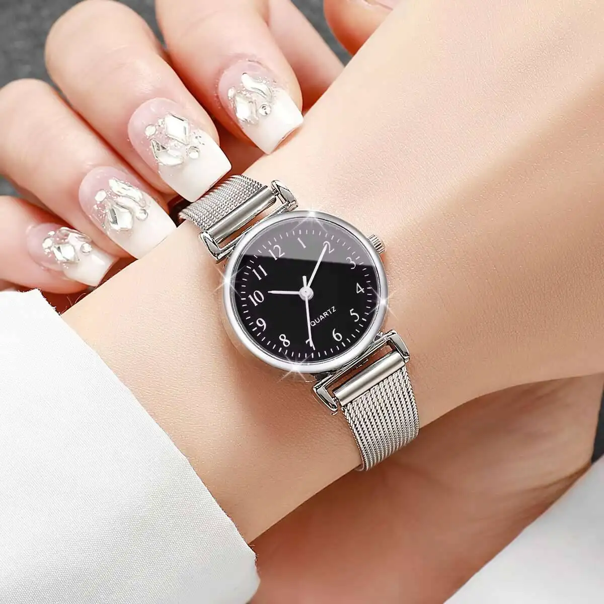 1/2 relojes de moda para mujer - Stainless Mesh Band reseña y precio