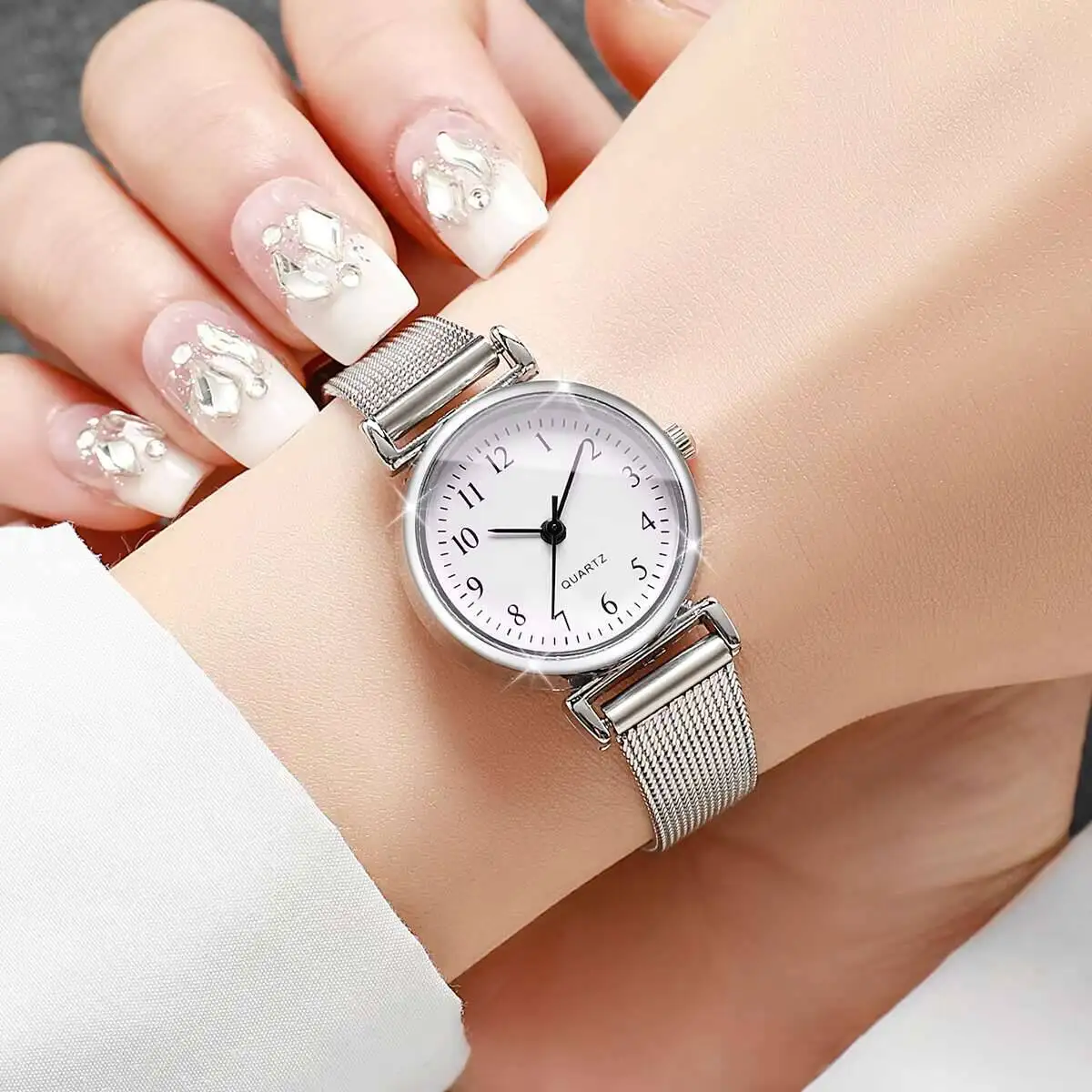 1/2 relojes de moda para mujer - Stainless Mesh Band reseña y precio
