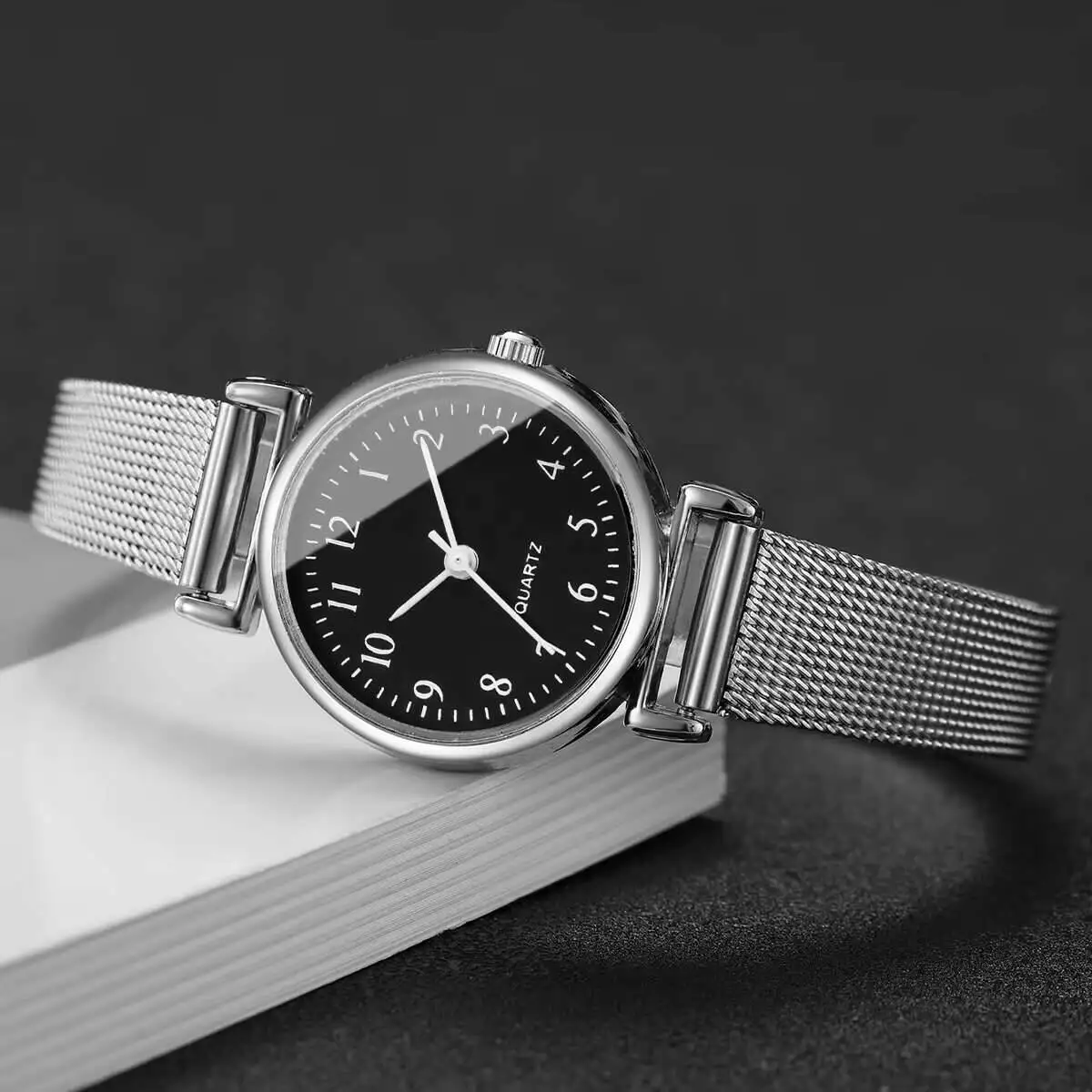 1/2 relojes de moda para mujer - Stainless Mesh Band reseña y precio