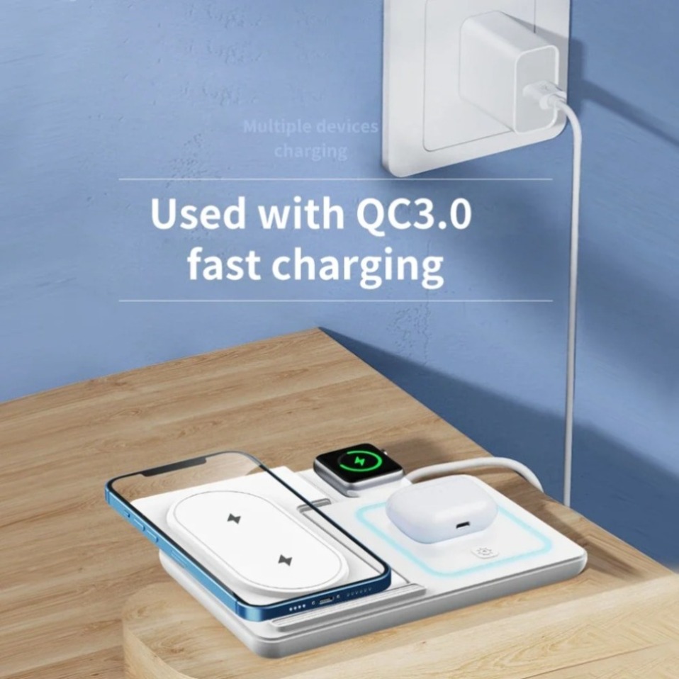 Luz LED nocturna 3 en 1, carga - Watch Charger Cable reseña y precio