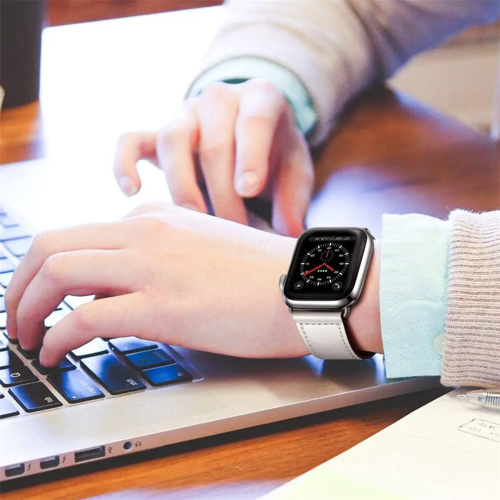 Correa de cuero para Apple wat - Smartwatch Watch Accessories For Women reseña y precio